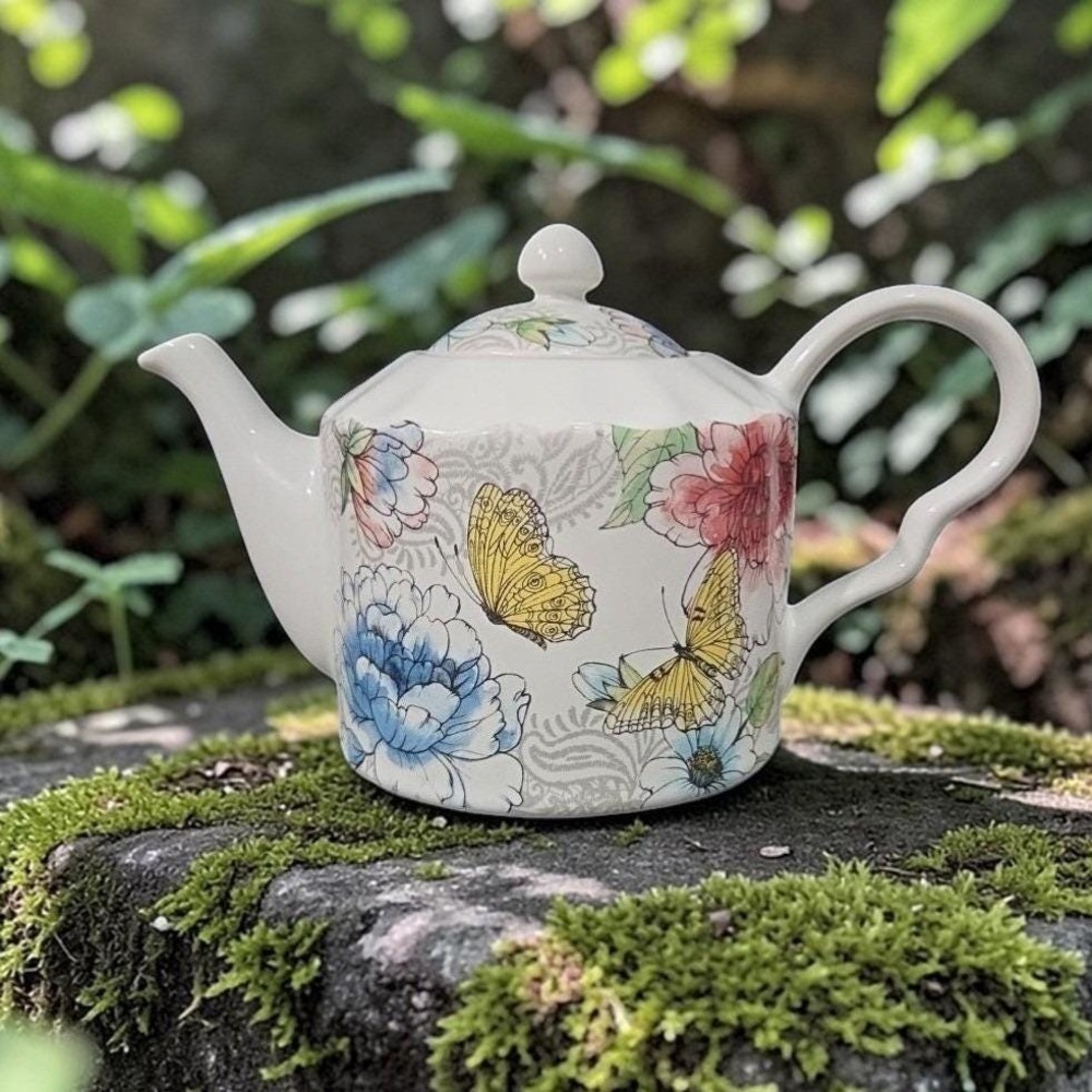 Coventry Harper Butterfly Design Teapot, Cottagecore Kitchenware, Whimsical Pot
